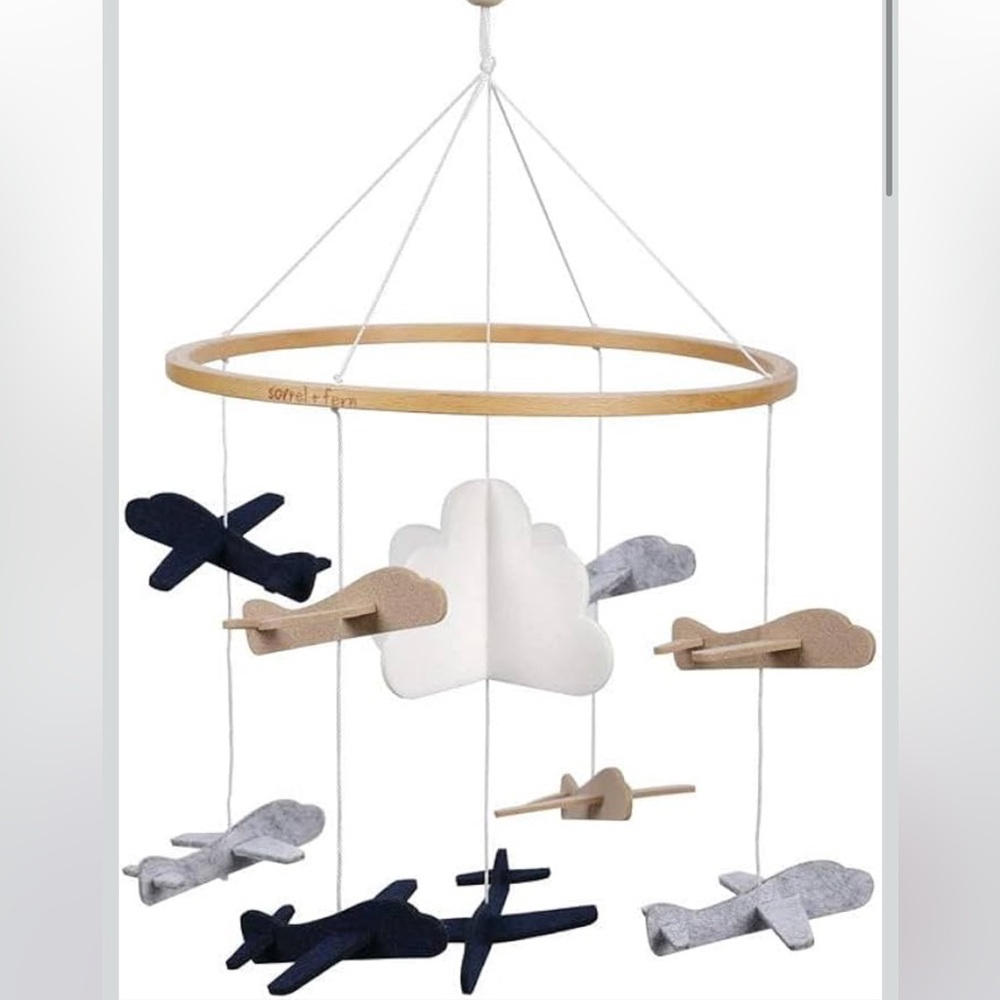 Airplanes in the Cloud Baby Crib Mobile - Nursery Decorations NWT